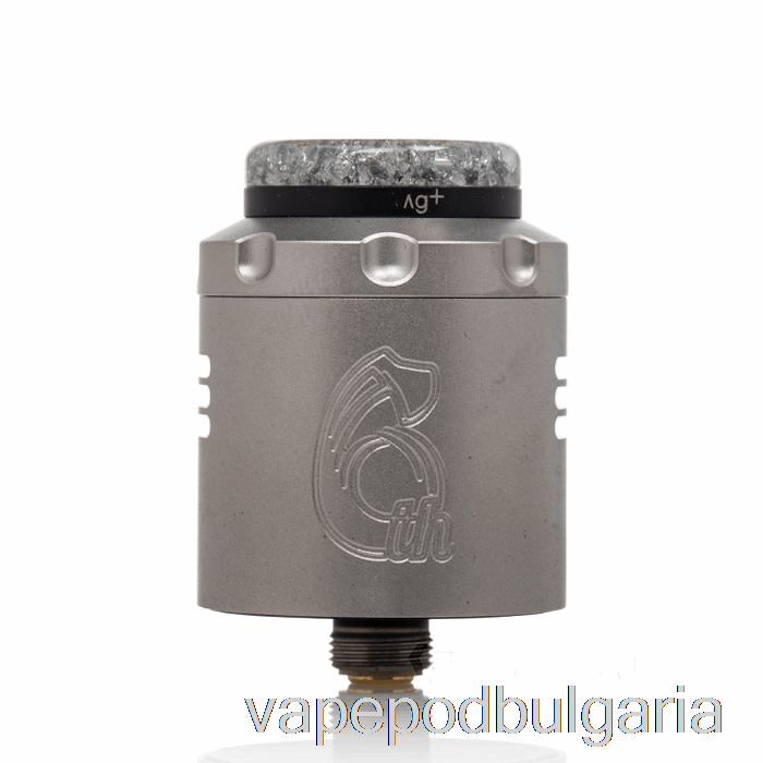 Vape 10000 Дръпки Hellvape Dead Rabbit V3 24mm Rda [6th Anni] Silver Black